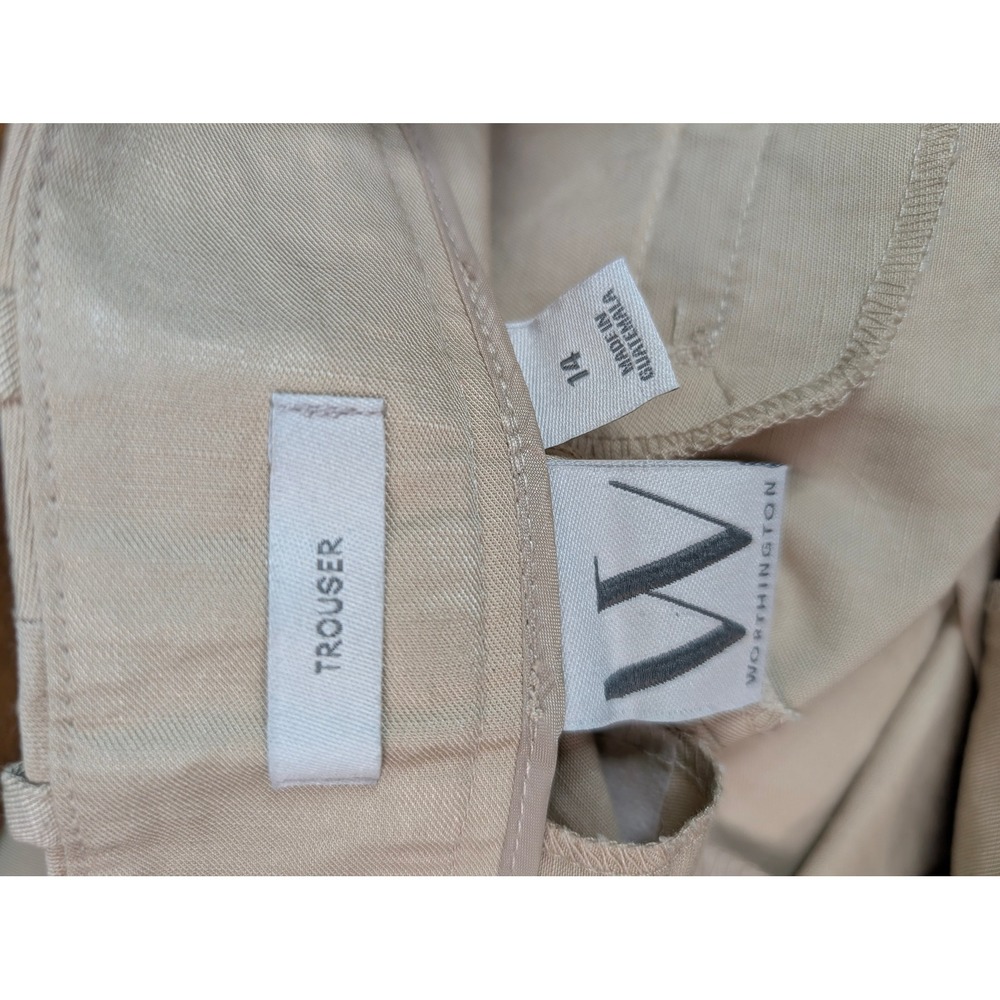 Worthington Trouser Pants‎ Womens SZ 14 Beige NEW High-Rise Wide Leg Workwear - Picture 8 of 9